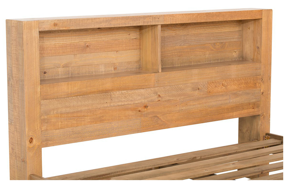 Coolmore Storage Headboard Bed Frame | Super King | 6ft | Natural