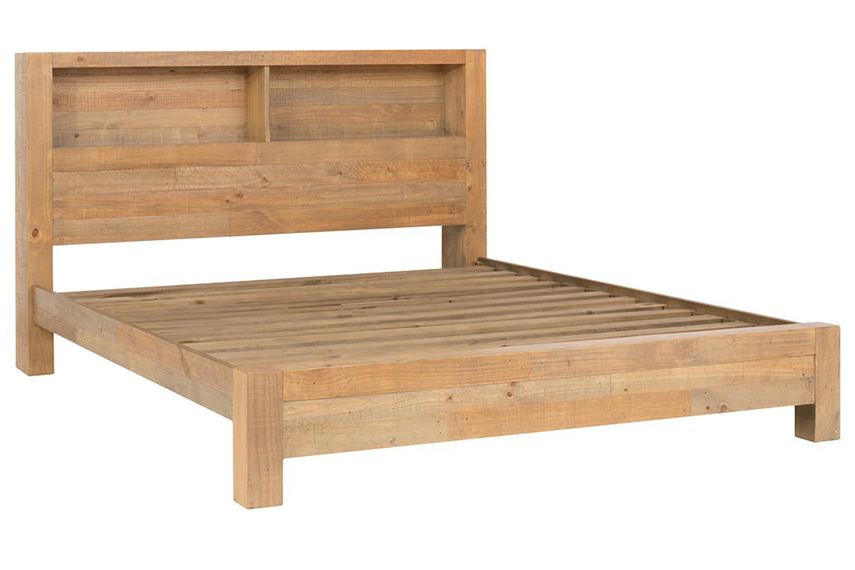 Coolmore Storage Headboard Bed Frame | Super King | 6ft | Natural