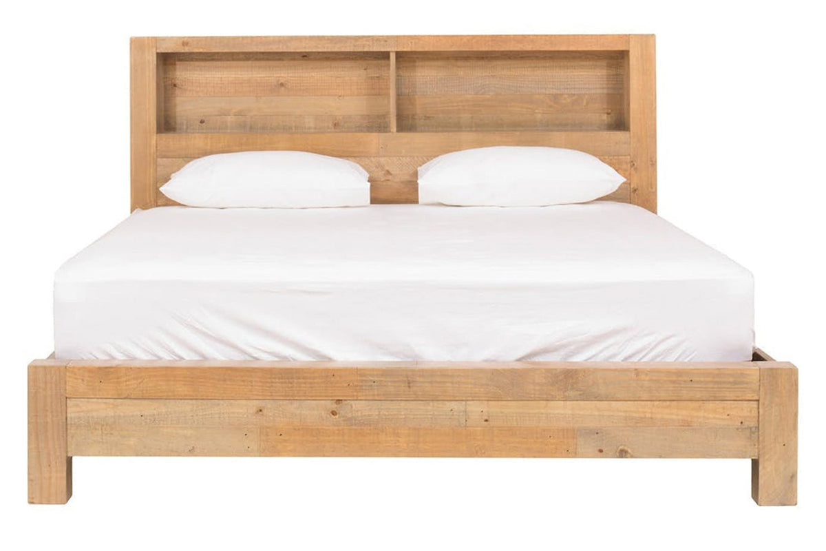 Coolmore Storage Headboard Bed Frame | Super King | 6ft | Natural