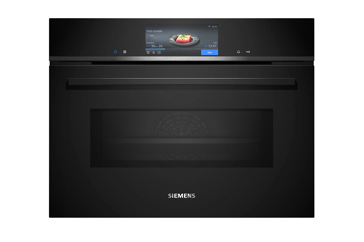 Siemens iQ700 Built-in Compact Oven with Microwave | CM778GNB1B | Black
