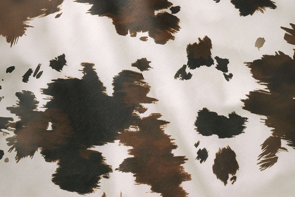 Cow Print Duvet Cover Set | Natural | Single-3