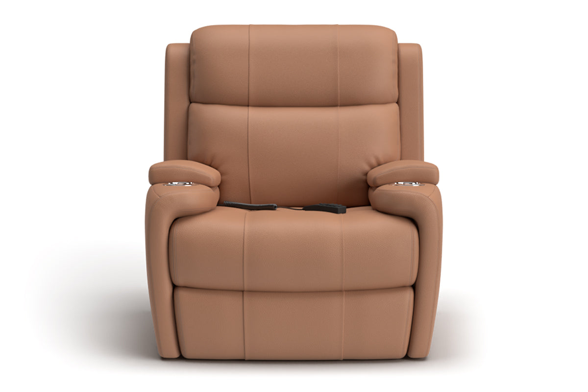 Cameron Armchair | Power Recliner | Lift and Tilt | Fabric | Saddle