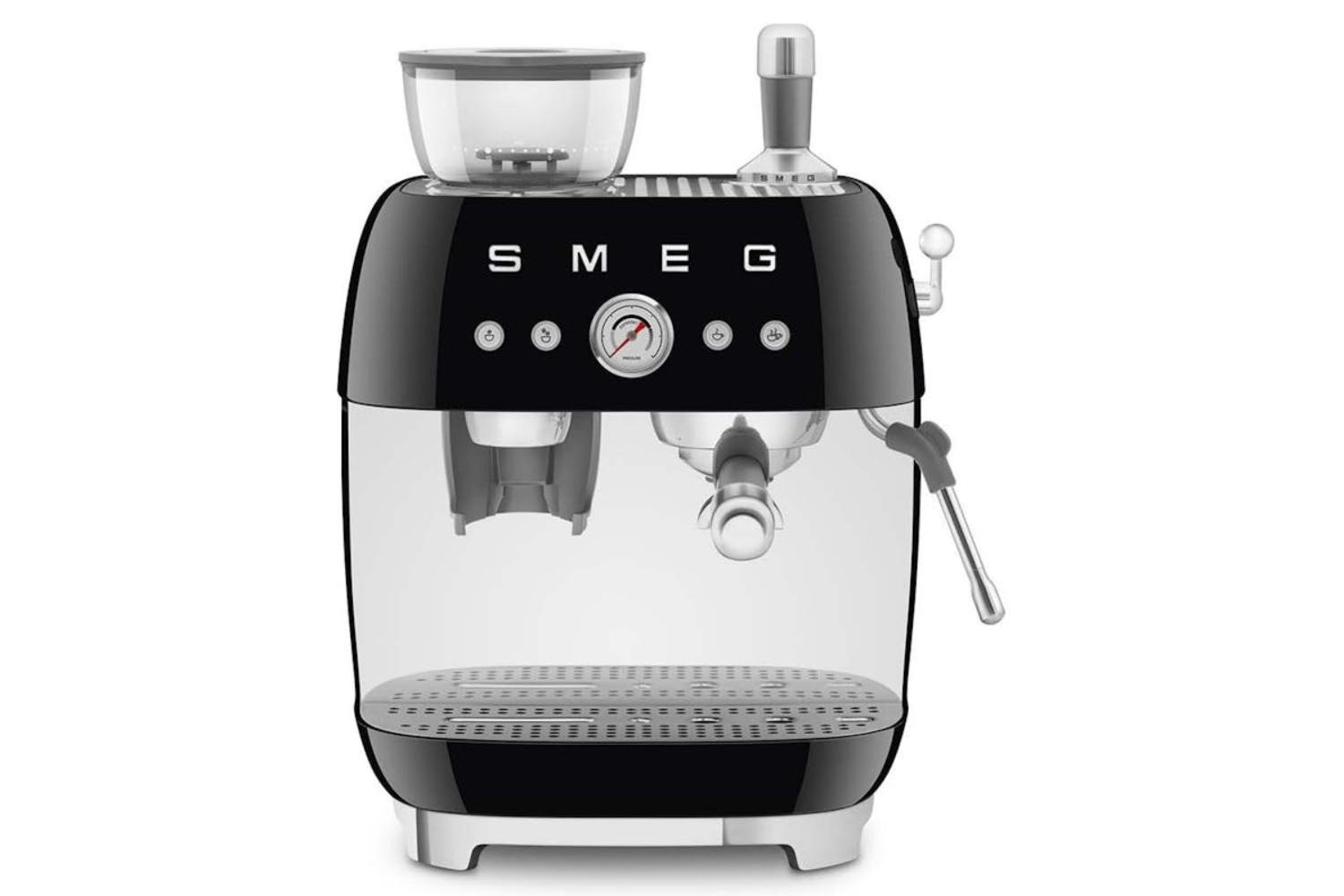 Smeg 50's Style Bean to Cup Espresso Coffee Machine | EGF03BLUK | Black