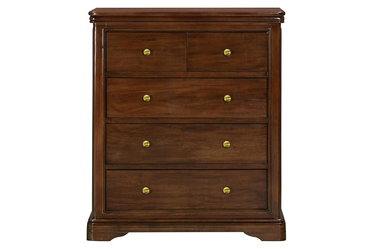 Deauville Chest Of Drawer | 5 Drawer | Mahogany