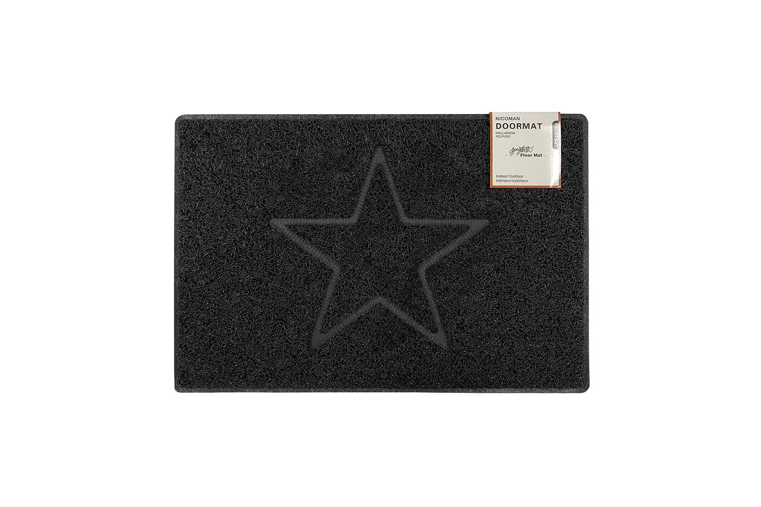 OSeasons Star Large Embossed Doormat | Doormat | Black | Large