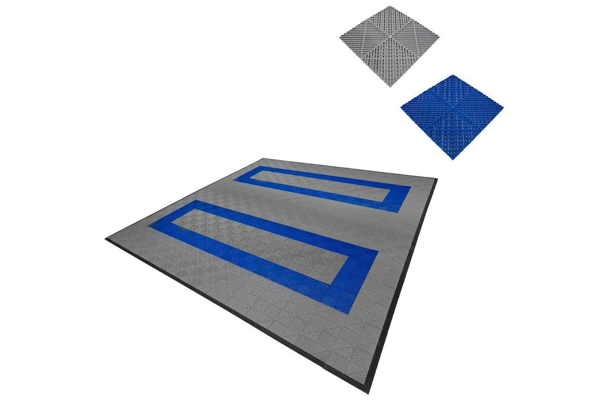 Monstershop Vented Garage Floor Tiles | Interlocking Polypropylene | 36 Square Metres
