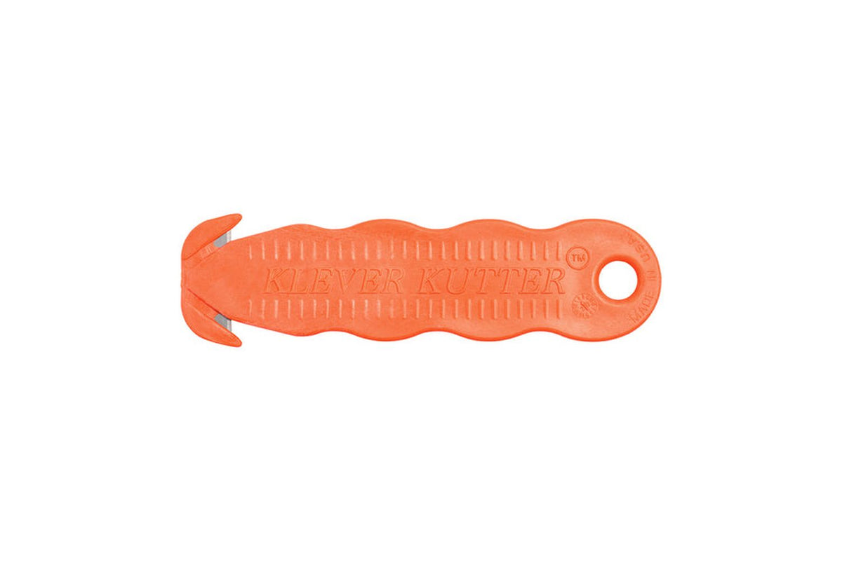 Klever Kutter Orange | Safety Cutter | Carbon Steel Blade | Pack Of 10