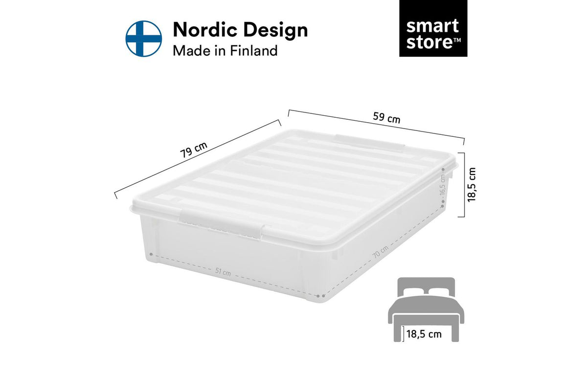 Smartstore Bedroller | Underbed Storage Box | Polypropylene | 79 X 59 X 18.5 Centimetres-6
