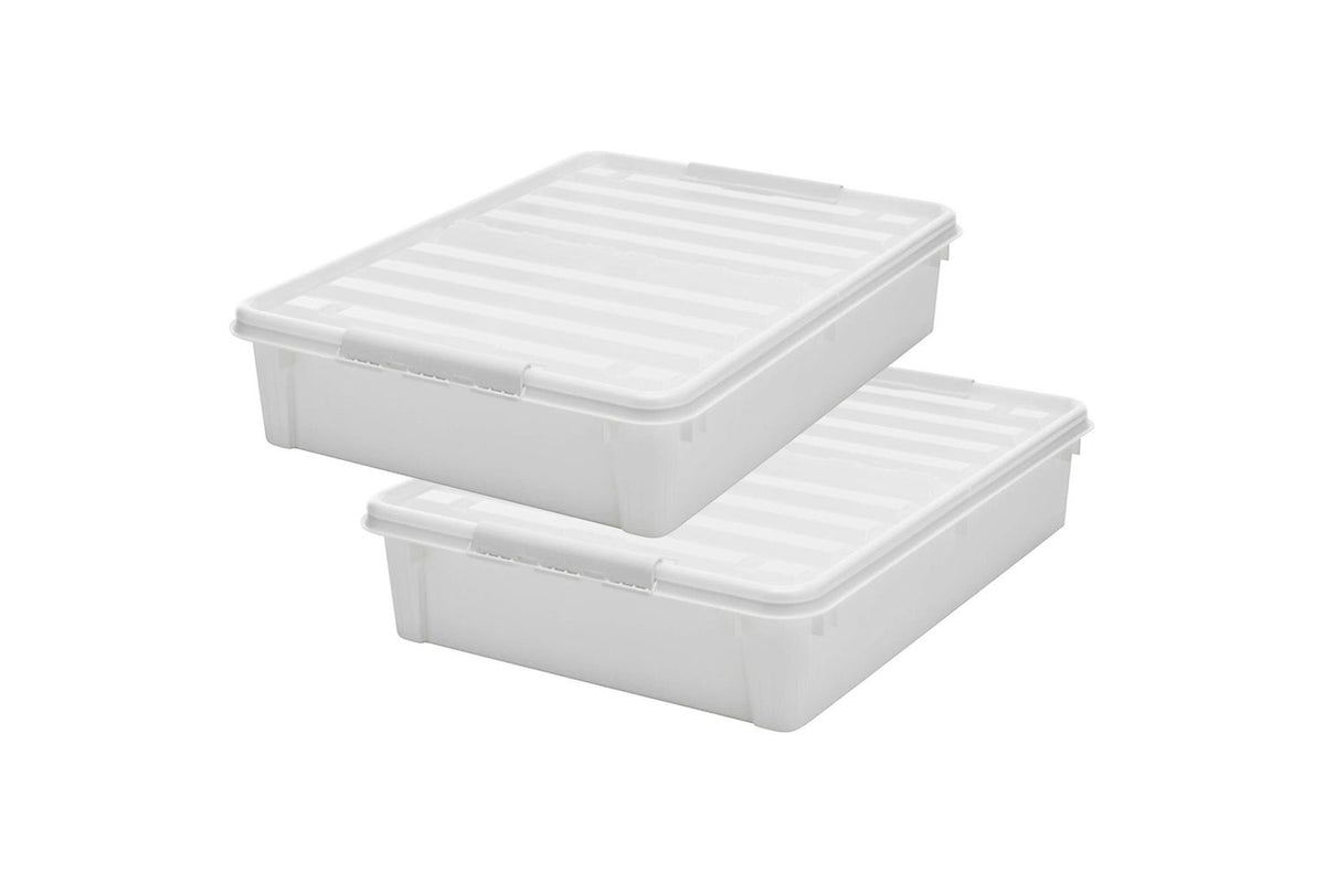 Smartstore Bedroller Under Bed Storage Box | Plastic | 60 Litre | 79 X 59 X 18.5 Cm | Set Of 2