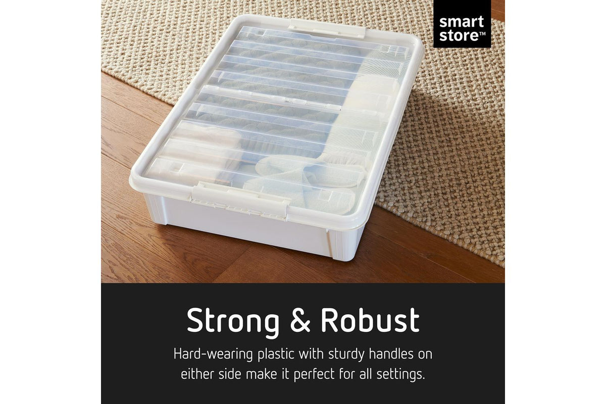 Smartstore Bedroller Under Bed Storage Box | Plastic | 60 Litre | 79 X 59 X 18.5 Cm | Set Of 2-5