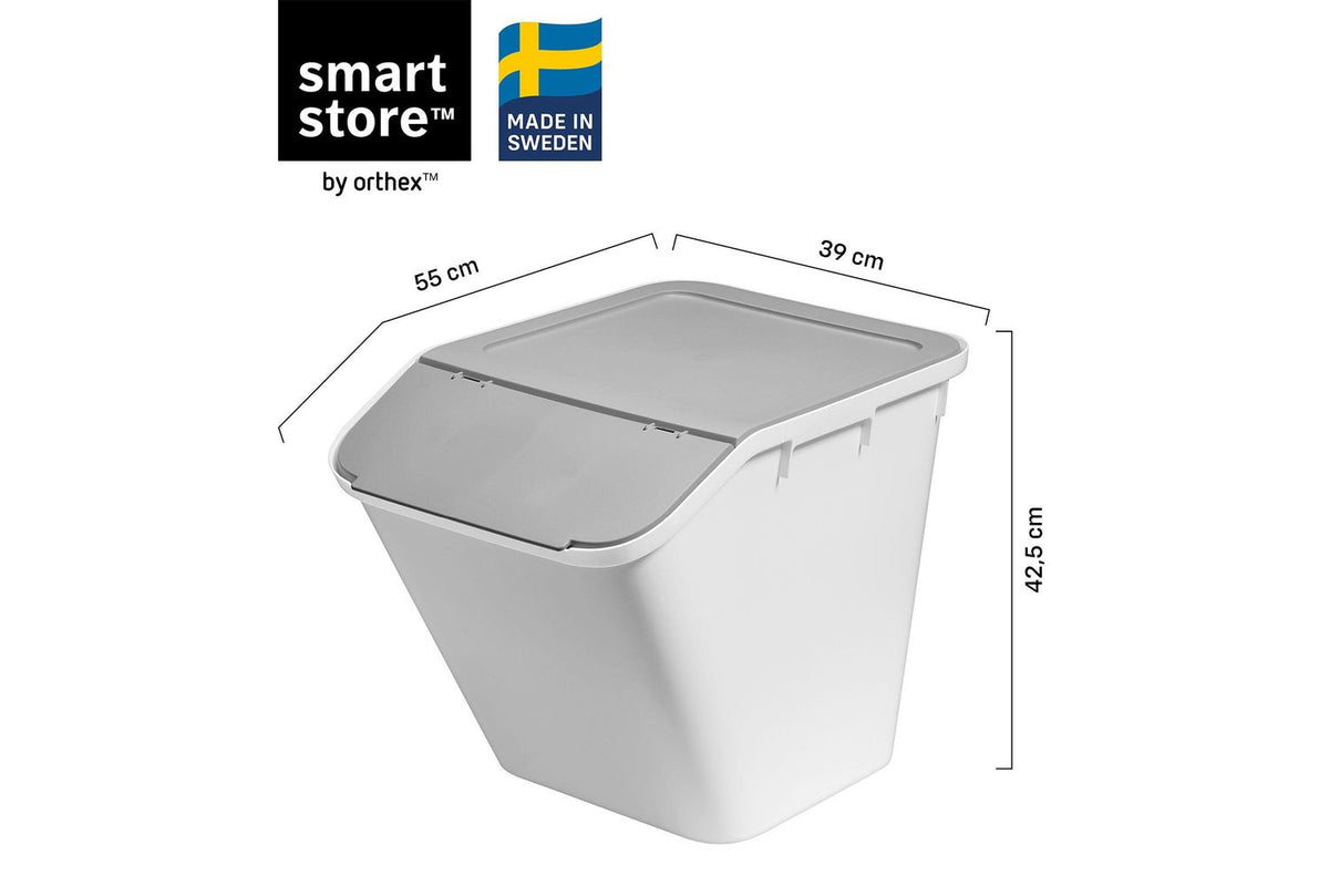 Smartstore Collect Stack-it Recycling Bin With Lid | High-grade Polypropylene | 51 Litre-2