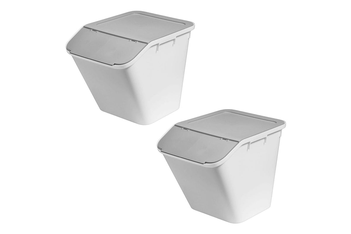 Smartstore Collect Stack-it Large Recycling Bin | Polypropylene | 51 Litre | 2 Pack