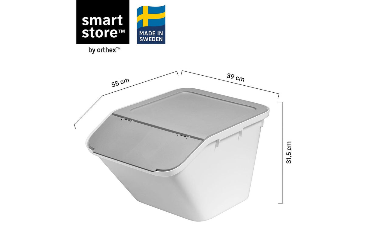 Smartstore Collect Stack-it | Recycling Bin | High-grade Polypropylene | 37 L Medium-2