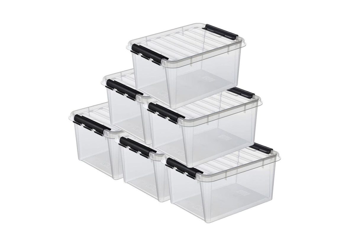Smartstore Classic 15 Storage Box With Lid | Storage Box | Polypropylene | 14l | 6 Pack