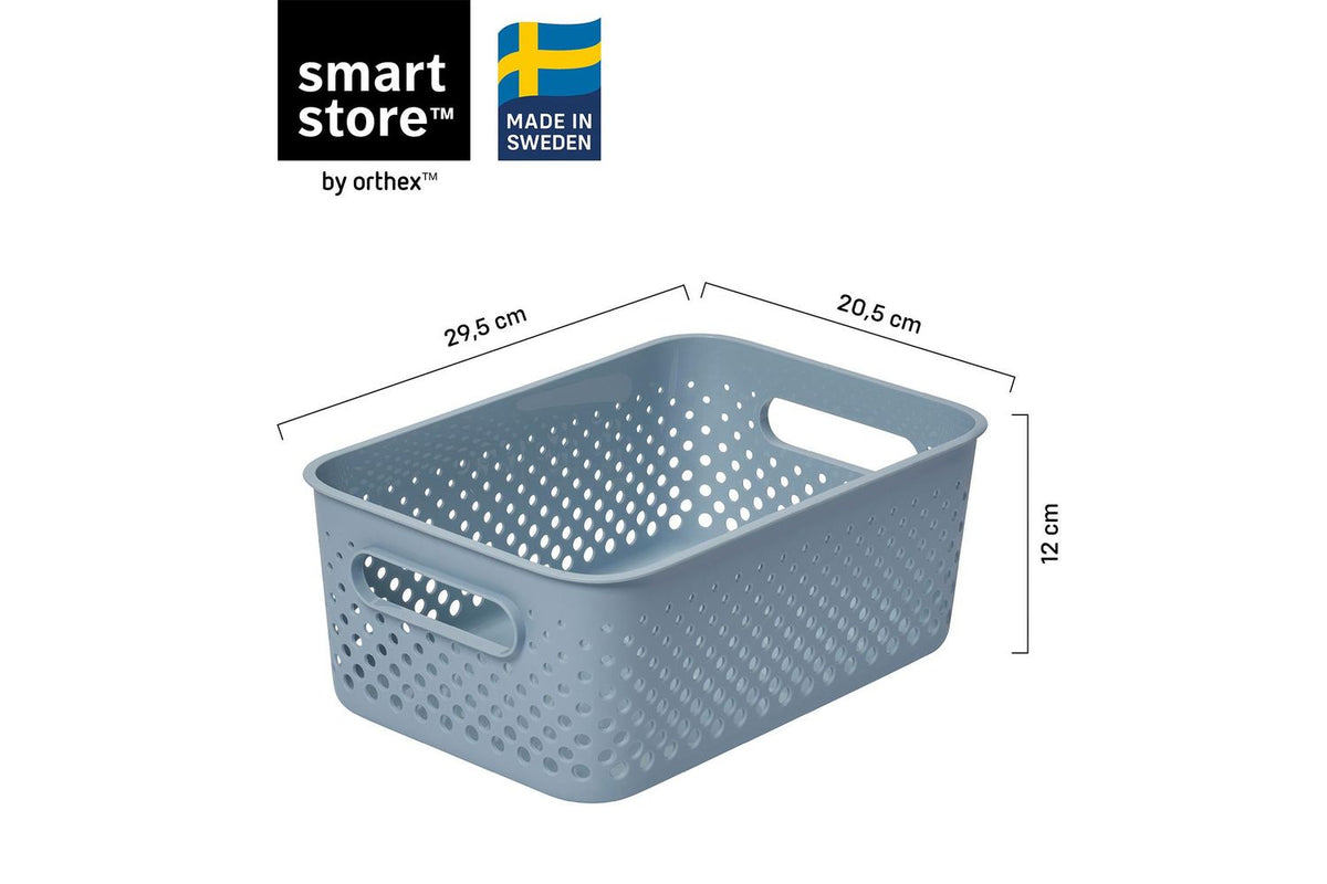 Smartstore Essence | Storage Basket | Recycled Polypropylene | Medium 5.6 Litre | Pack Of 3 | Sea Salt-2
