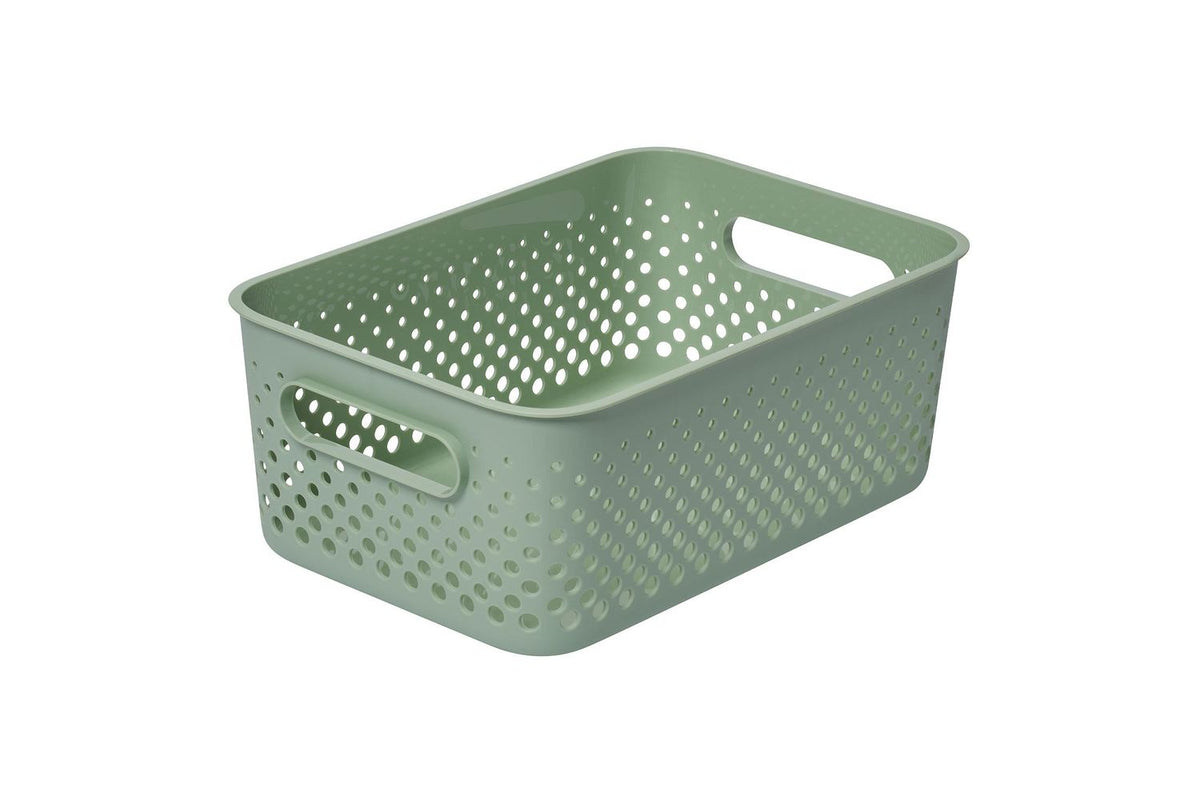 Smartstore Essence Storage Basket | Medium | Recycled Polypropylene | 5.6l | Beach Grass | Pack Of 3
