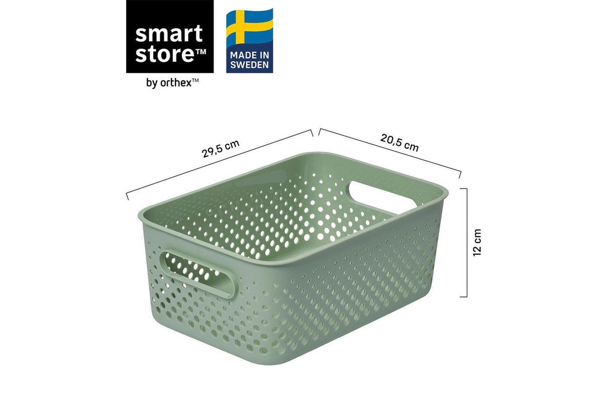 Smartstore Essence Storage Basket | Medium | Recycled Polypropylene | 5.6l | Beach Grass | Pack Of 3-2