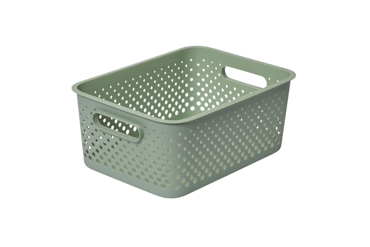 Smartstore Essence | Storage Basket | Recycled Polypropylene | 11.4 L | Pack Of 3 | Beach Grass