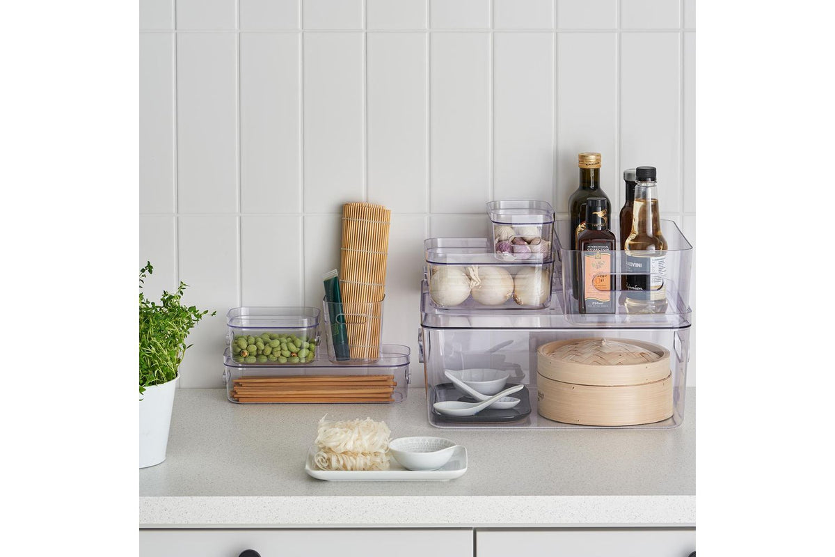 Smartstore Compact Clear | Plastic Storage Box With Lid | Polypropylene | 5.3l Medium | Pack Of 3-7