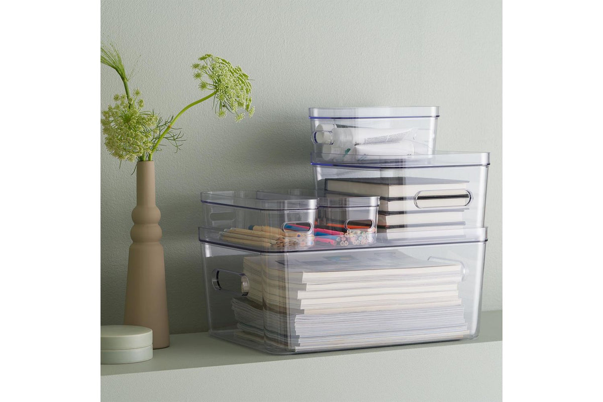 Smartstore Compact Clear Storage Box With Lid | Polypropylene | 15.4 L Pack Of 3-2