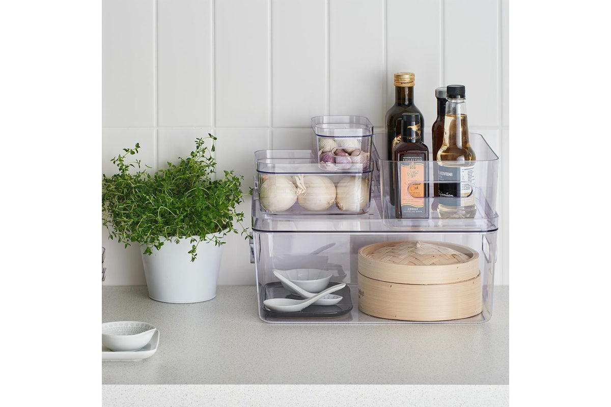 Smartstore Compact Clear Storage Box With Lid | Polypropylene | 15.4 L Pack Of 3-7