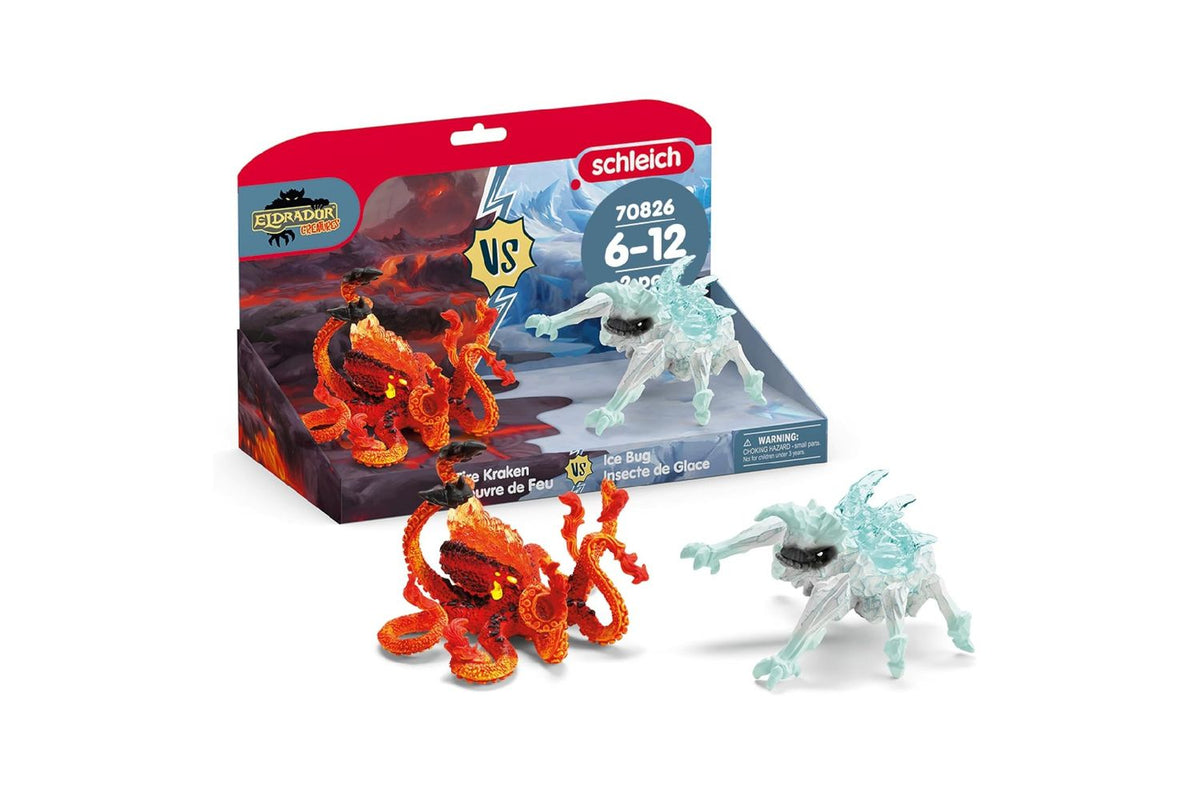 Schleich Eldrador Ice Bug Vs Fire Kraken | Figure Set