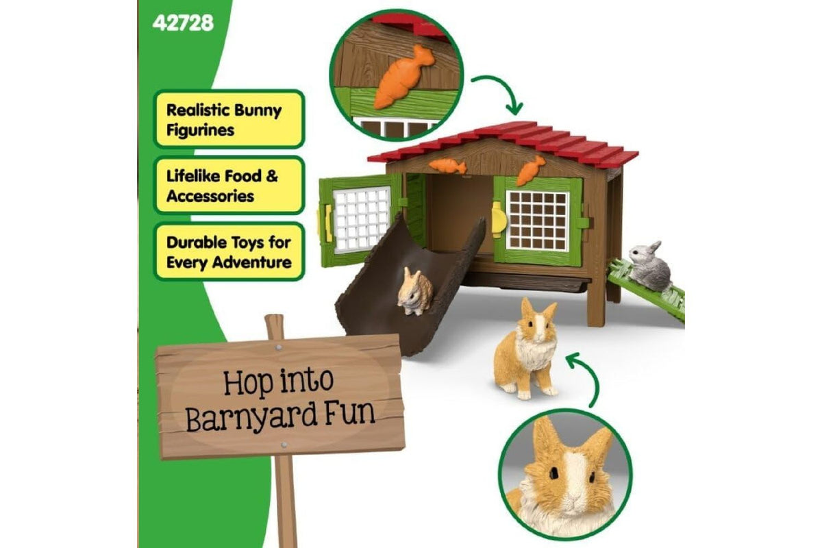 Schleich Farm World Rabbit Hutch 42728 | Toy Playset-3