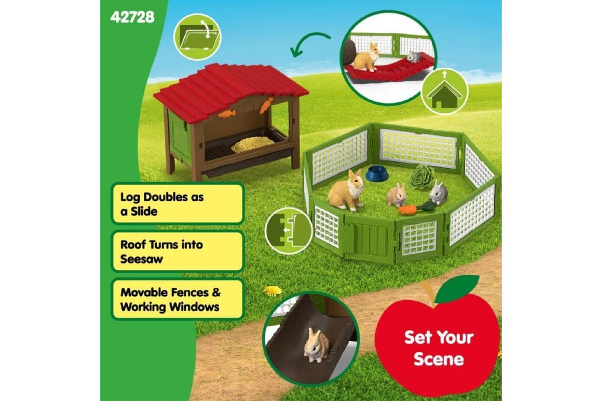 Schleich Farm World Rabbit Hutch 42728 | Toy Playset-4