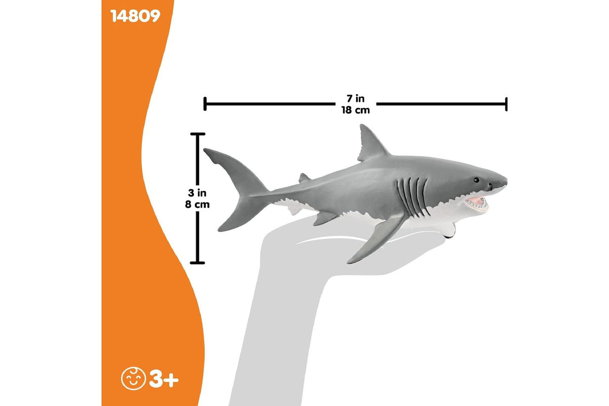 Schleich Wildlife Great White Shark 14809 | Toy Figure-3