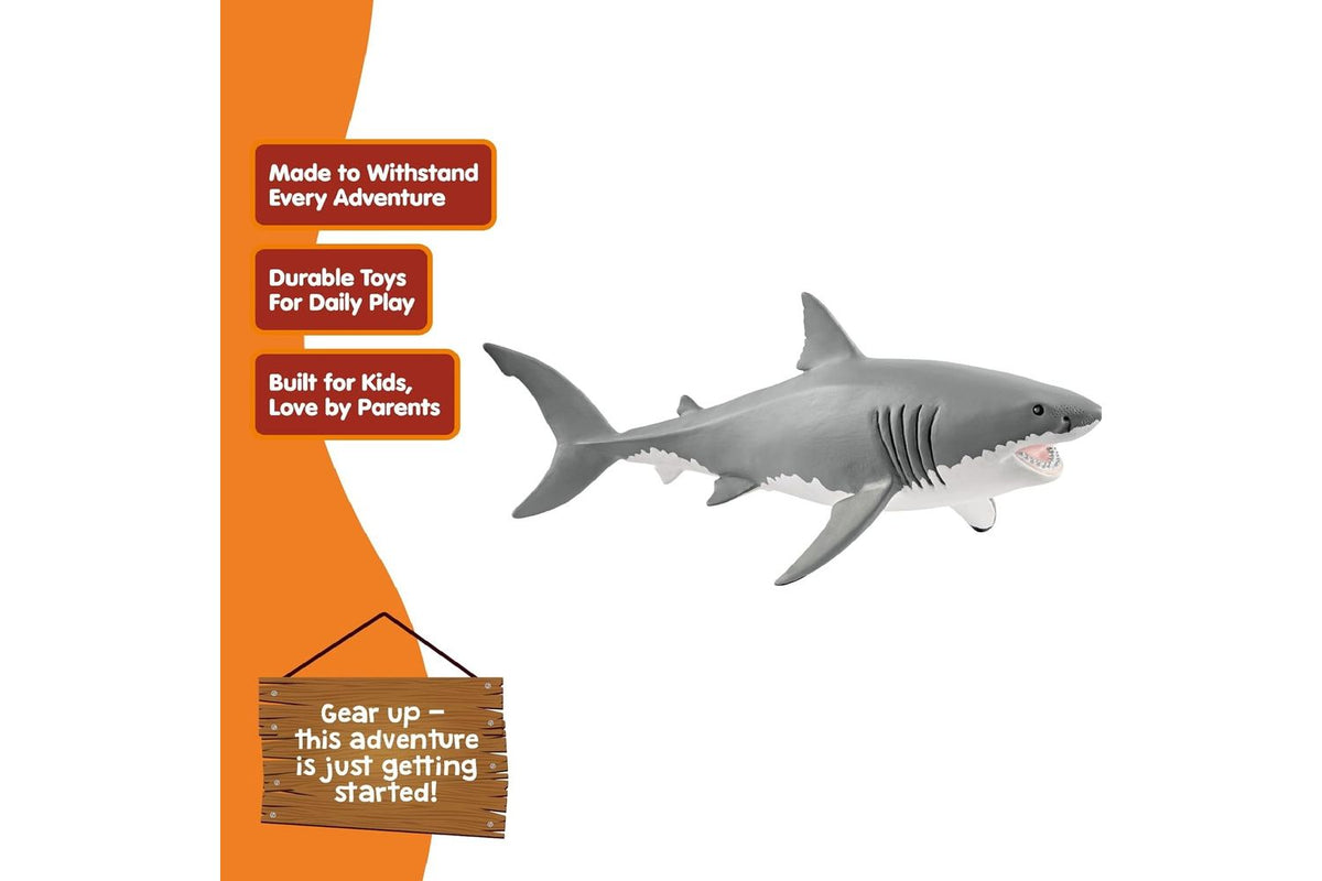 Schleich Wildlife Great White Shark 14809 | Toy Figure-4