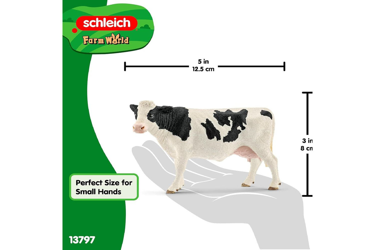 Schleich Farm World Holstein Cow | Toy Figure-3