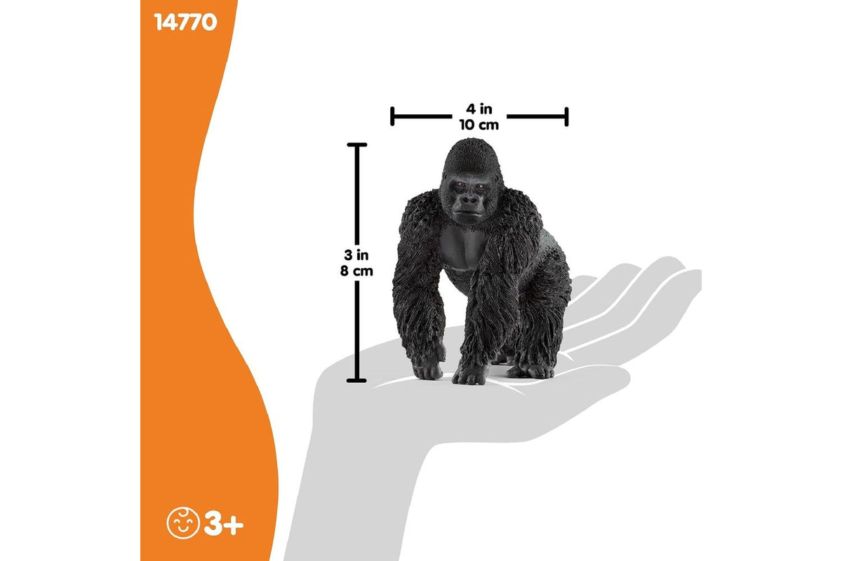 Schleich Wildlife Male Gorilla | Toy Figure-3