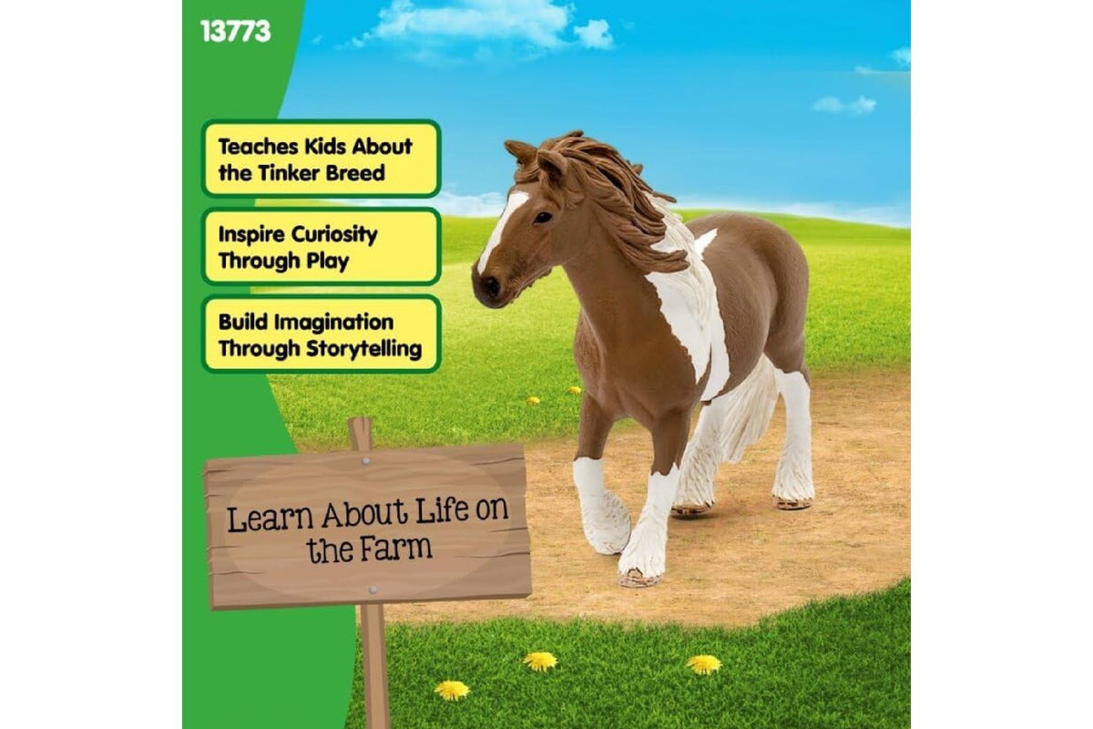 Schleich Farm World Tinker Mare | Toy Figure | Plastic-4