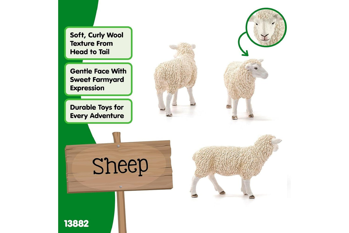 Schleich Farm World Sheep 13882 | Farm Animal Toy Figure-3