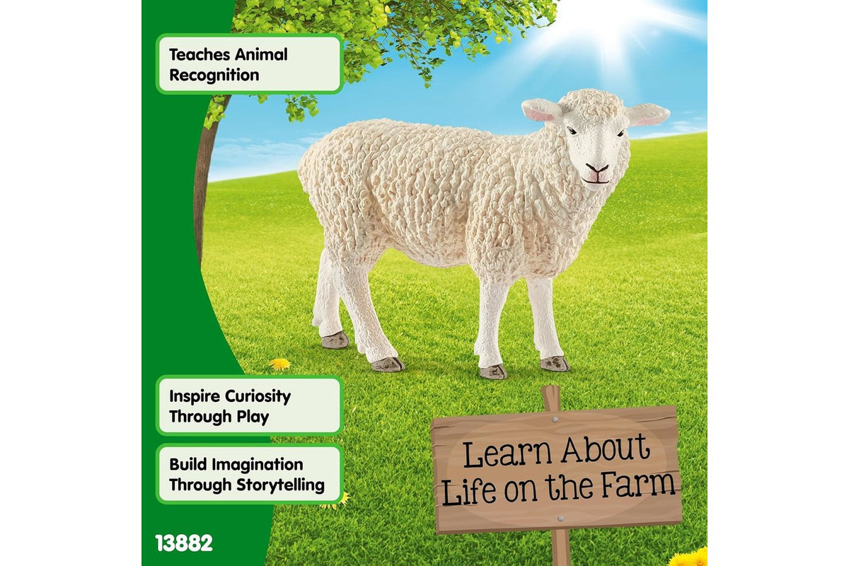 Schleich Farm World Sheep 13882 | Farm Animal Toy Figure-4