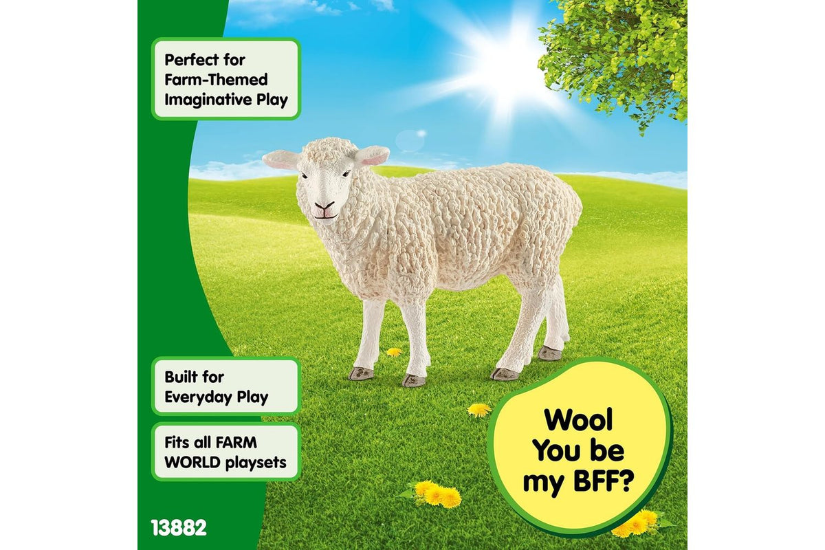 Schleich Farm World Sheep 13882 | Farm Animal Toy Figure-5