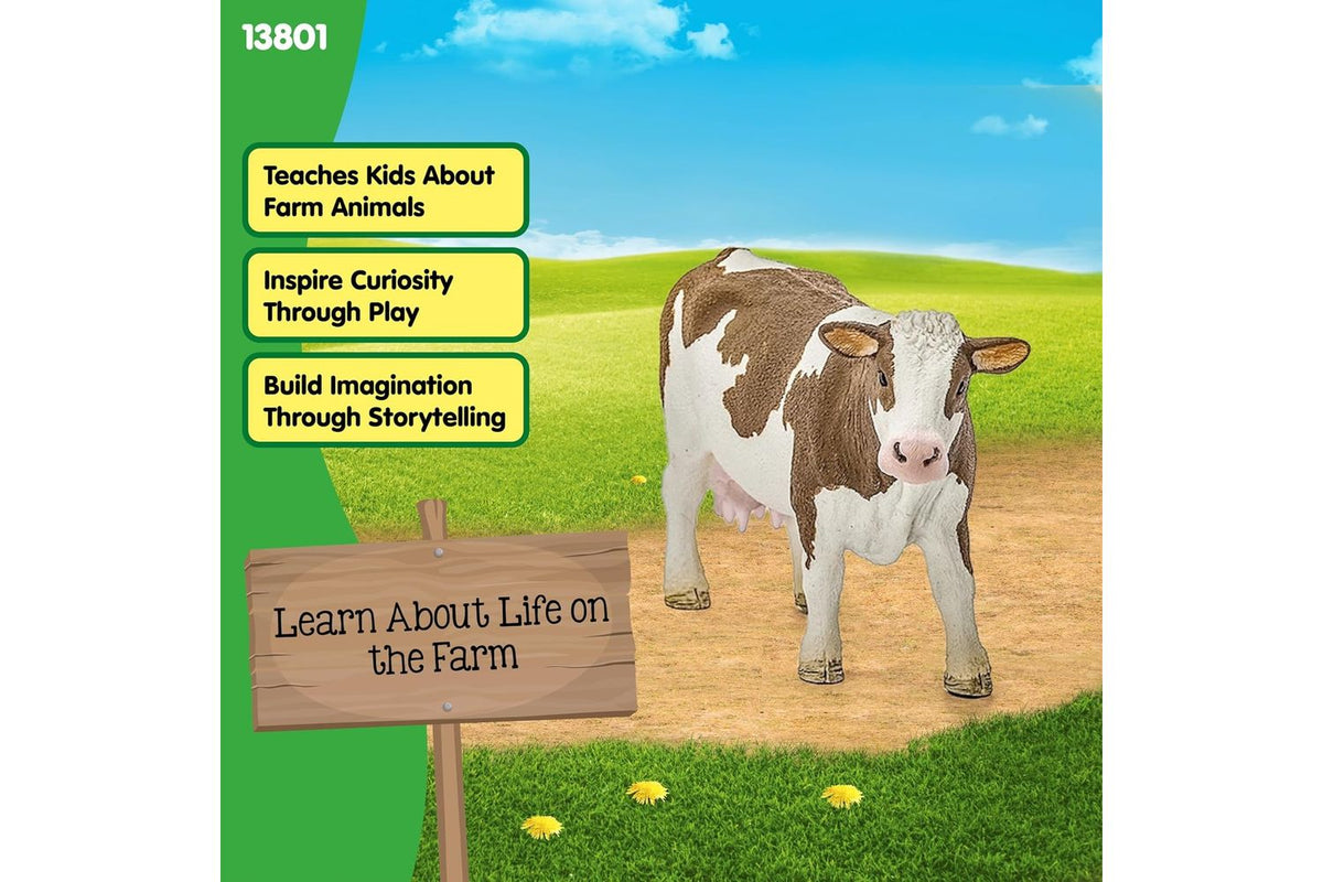 Schleich Farm World Simmental Cow 13801 | Figurine-5