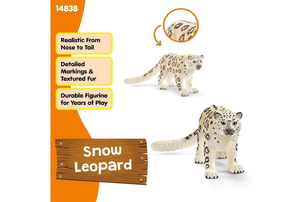 Schleich Wildlife Snow Leopard | Toy Figure-4