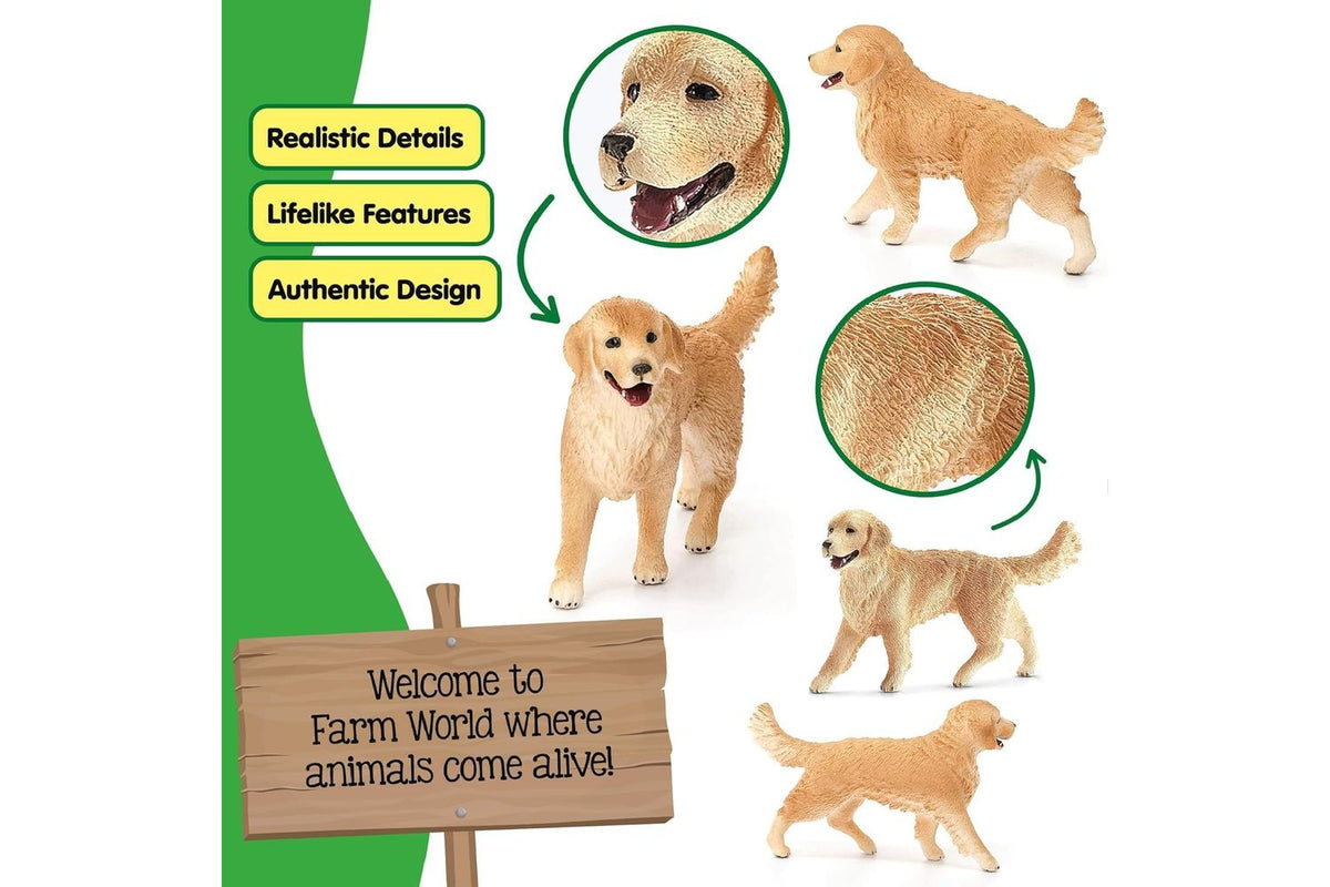 Schleich Farm World Female Golden Retriever | Toy Figure-4