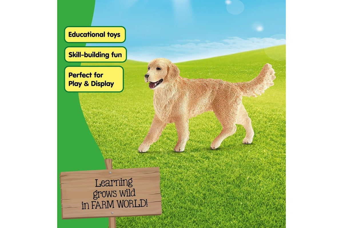 Schleich Farm World Female Golden Retriever | Toy Figure-5