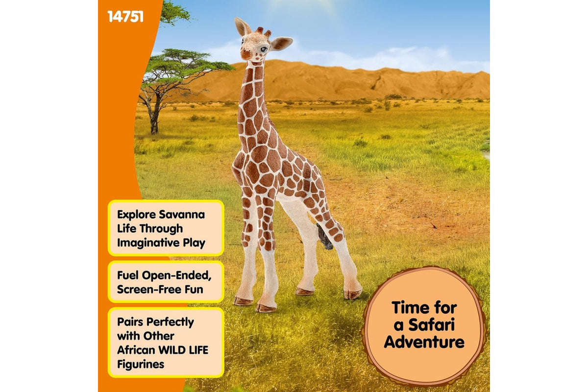Schleich Wildlife Giraffe Calf Figure | Toy Animal-5