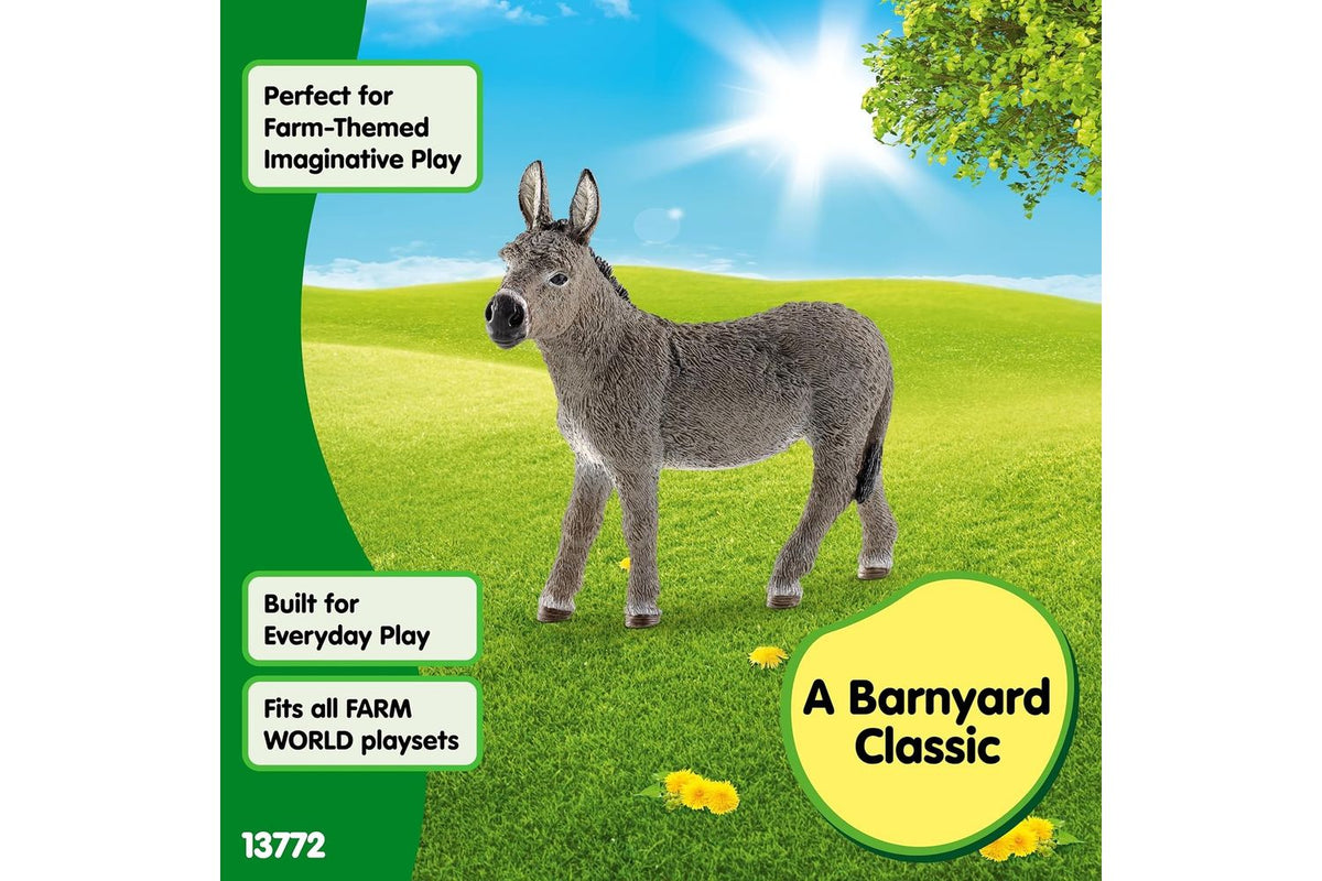 Schleich Farm World Donkey | Toy Figure-4