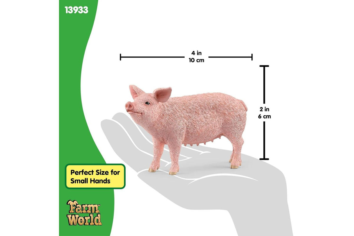 Schleich Farm World Pig Figure | Toy Figure-2