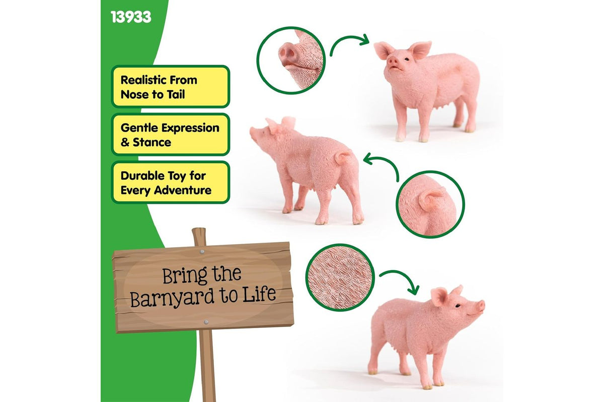 Schleich Farm World Pig Figure | Toy Figure-5