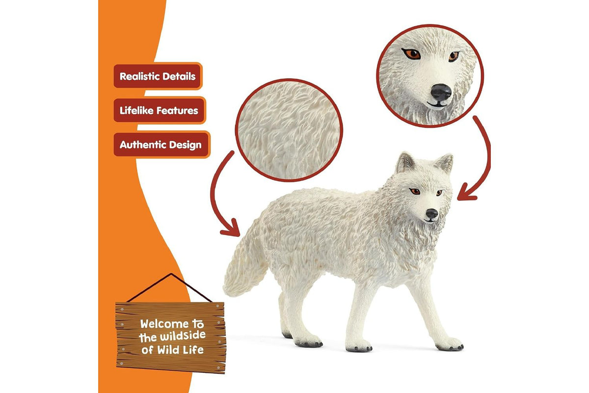 Schleich Wildlife Arctic Wolf | Toy Figure-5