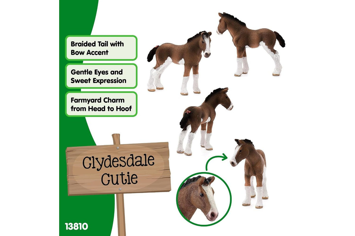 Schleich Farm World Clydesdale Foal 13810 | Toy Figure-4