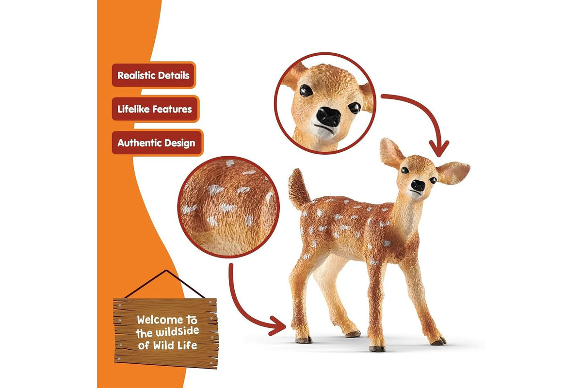 Schleich Wildlife White-tailed Fawn | Toy Figure-4