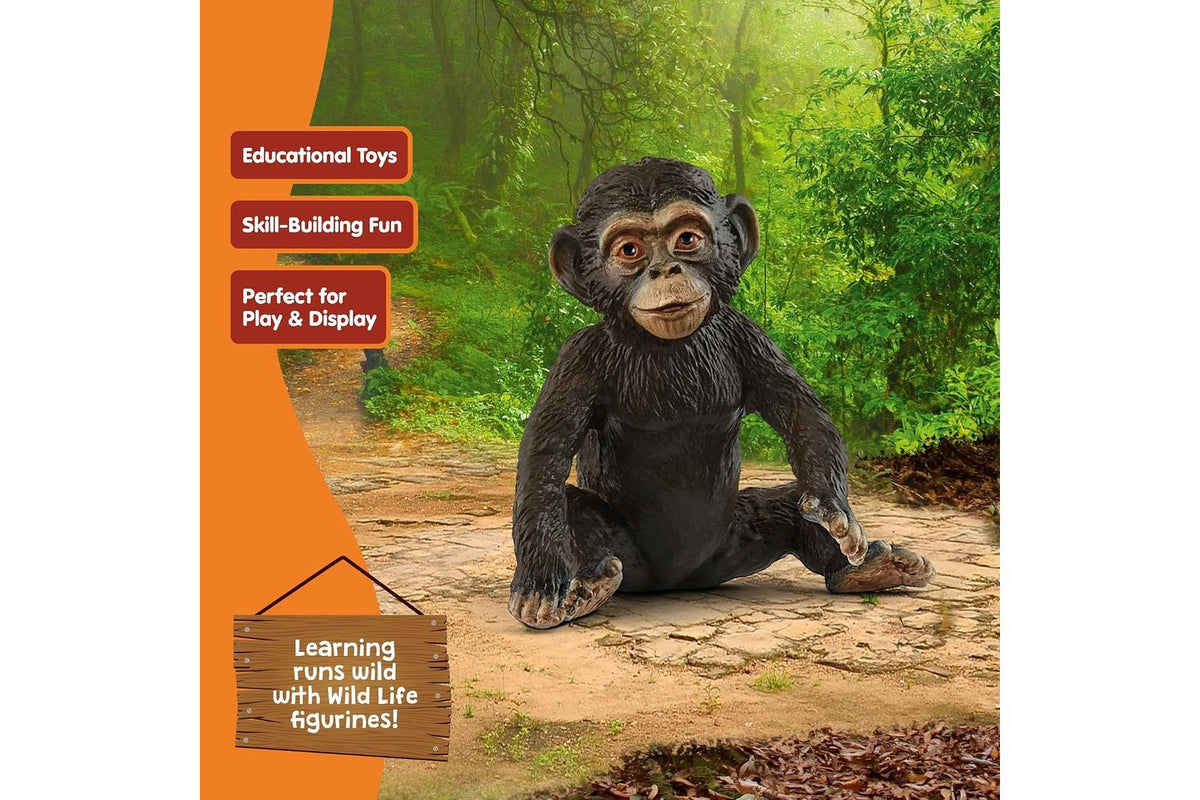 Schleich Wildlife Chimpanzee Cub | Toy Figure-5