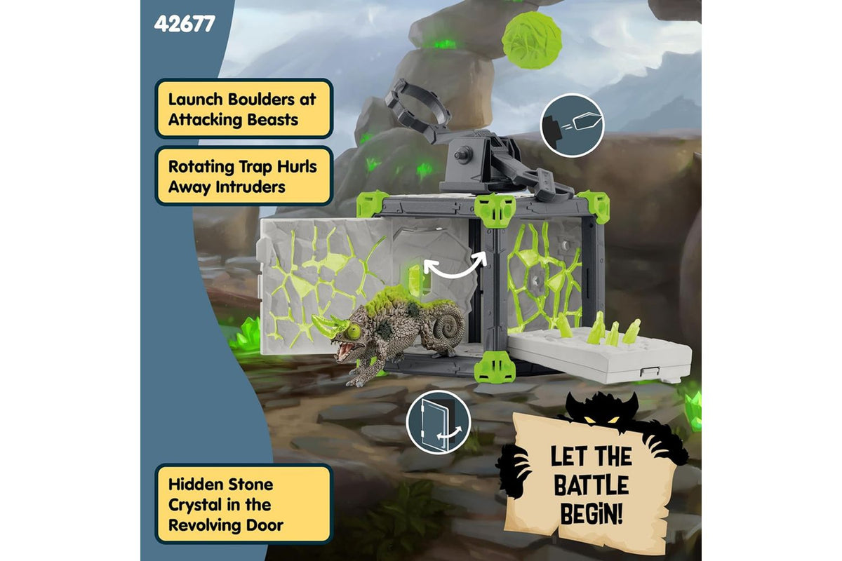 Schleich Eldrador Battlecave Stone Chameleon | Toy Playset-5