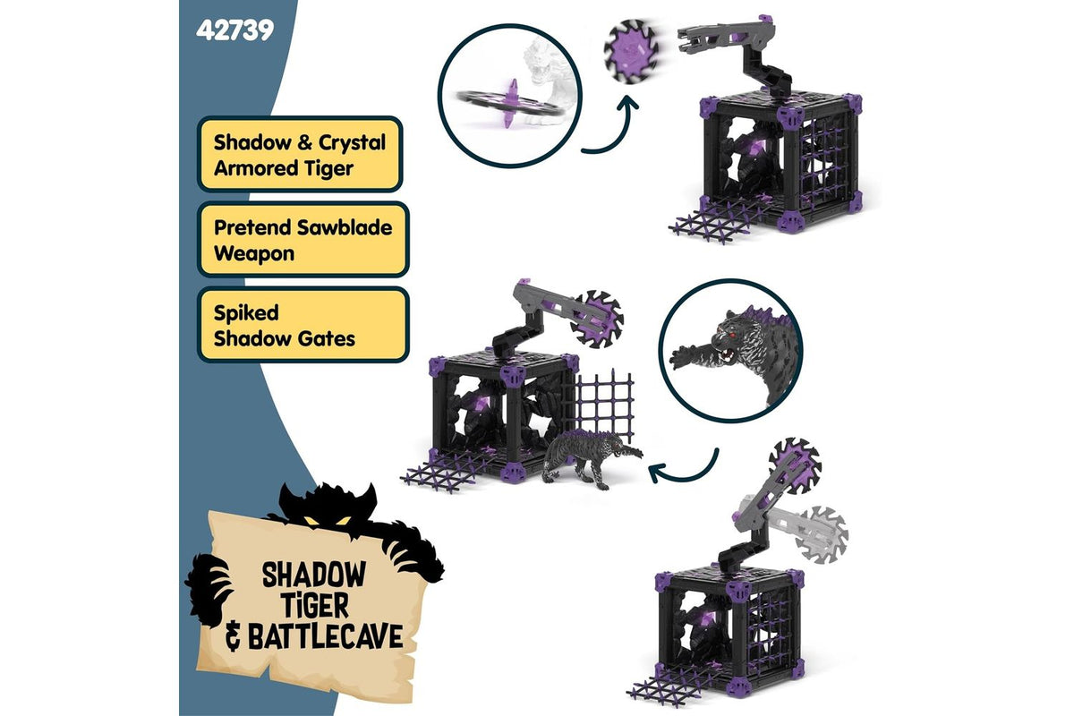 Schleich Eldrador Battlecave Shadow Tiger | Toy Playset-2
